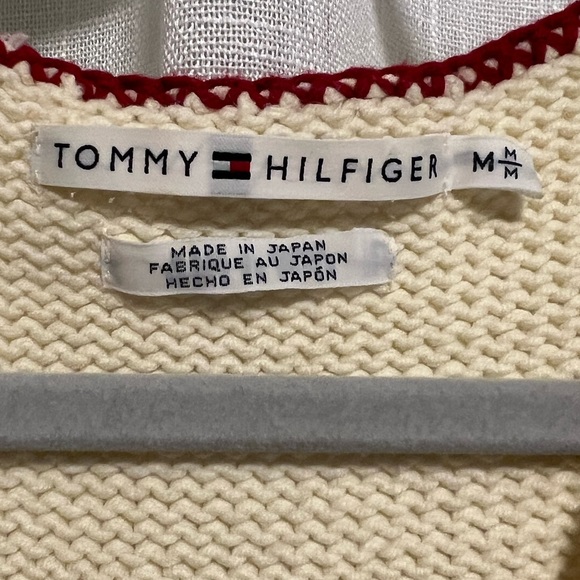 Tommy Hilfiger Sweater Vest Sleeveless Knit Cream Retro - Picture 3 of 4